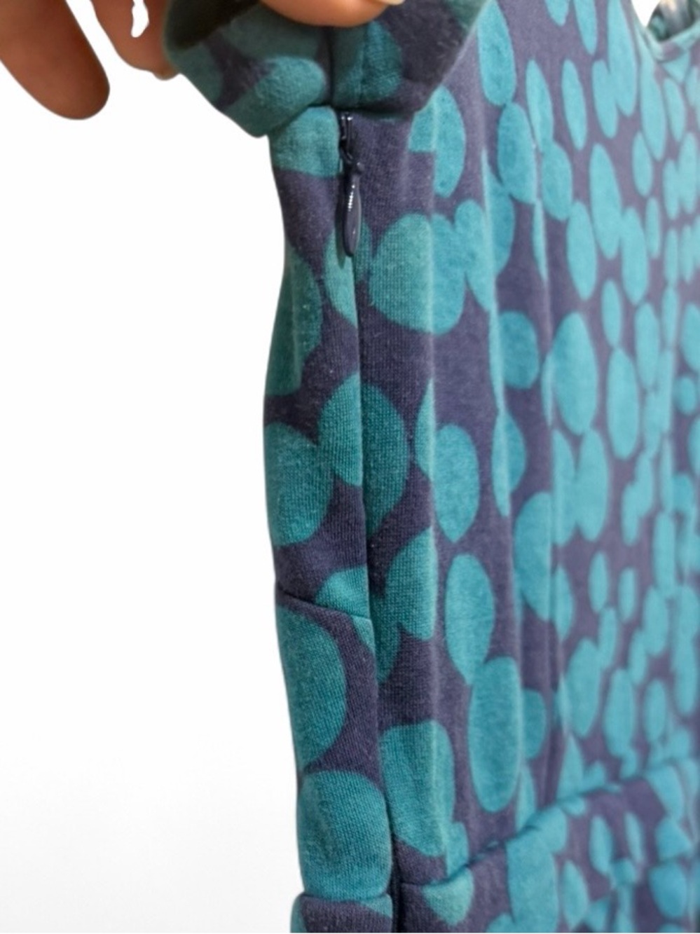 BODEN Ponte Knit Blue Polka Dot Dress
Size US 8-2010's-Office-Siren-Boat Neck - Picture 5 of 9